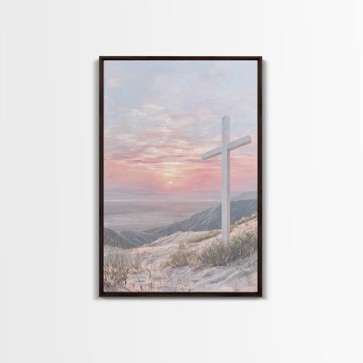 Dawn Of Redemption – Framed Canvas Print – Christian Wall Art – Christian Art Canvas – Modern Christian Painting – Christian Gift Ideas