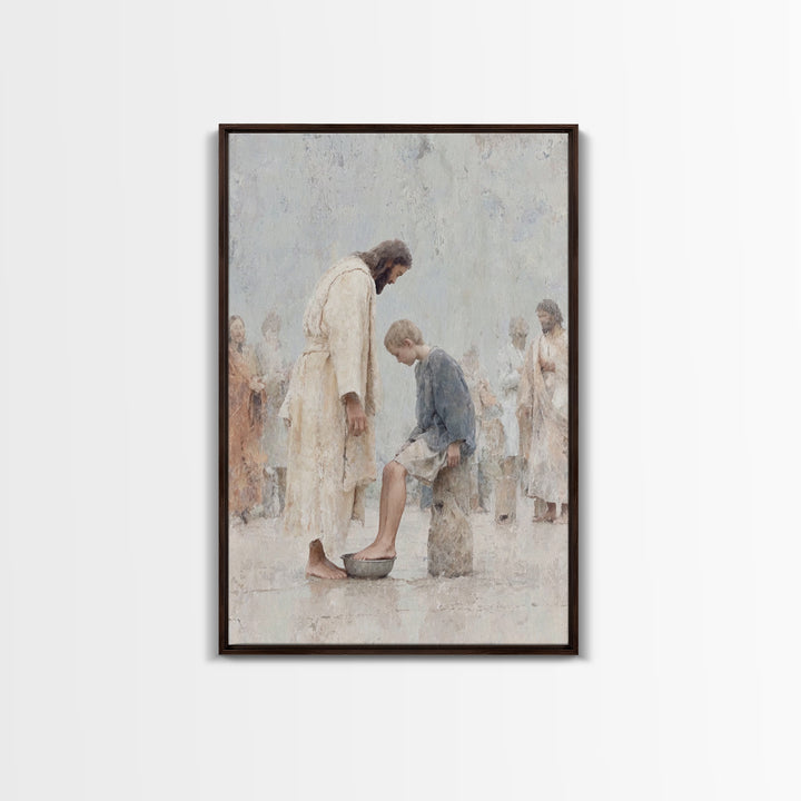 Humble Light Path | Framed Canvas Print | Christian Wall Art | Jesus Canvas Art | Christian Art Print | Christian Gift Ideas | Vintage Chri