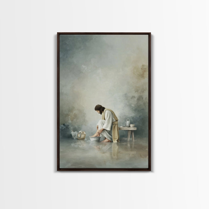 Still Waters Hope – Framed Canvas Print – Christian Wall Art – Jesus Art Print – Christian Art Canvas – Subtle Christian Art – Large Christ