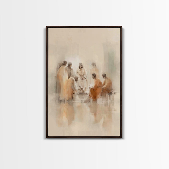 Circle Of Compassion, Framed Canvas Print, Christian Wall Art, Christian Art Canvas, Jesus Painting, Christian Decor, Modern Christian Art