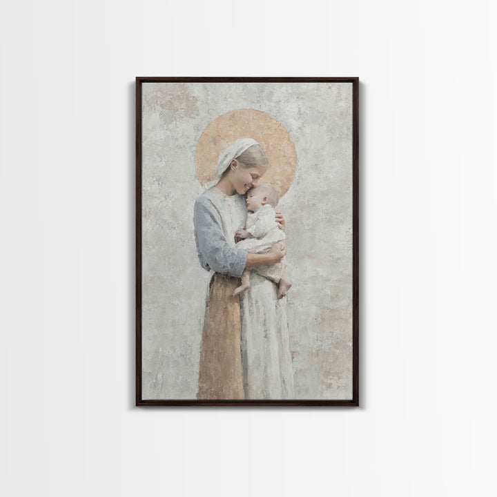 Gentle Hope Rising - Framed Canvas Print - Christian Art Canvas - Minimalist Christian Art - Christian Wall Art - Christian Painting - Chri