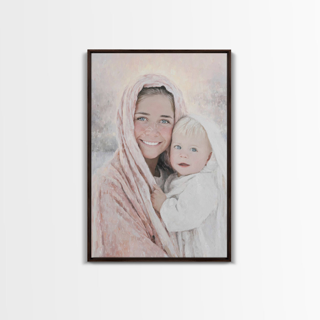 Circle Of Grace - Framed Canvas Print - Christian Wall Art - Christian Art Canvas - Subtle Christian Art - Christian Christmas Art - Christ