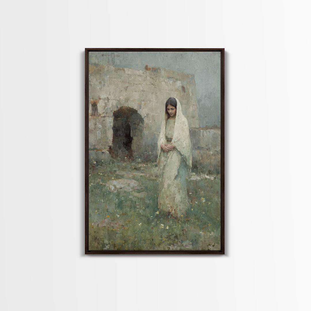 Silent Tomb Morning - Framed Canvas Print - Christian Wall Art - Christian Art Canvas - Christian Painting - Christian Decor - Christian Ar