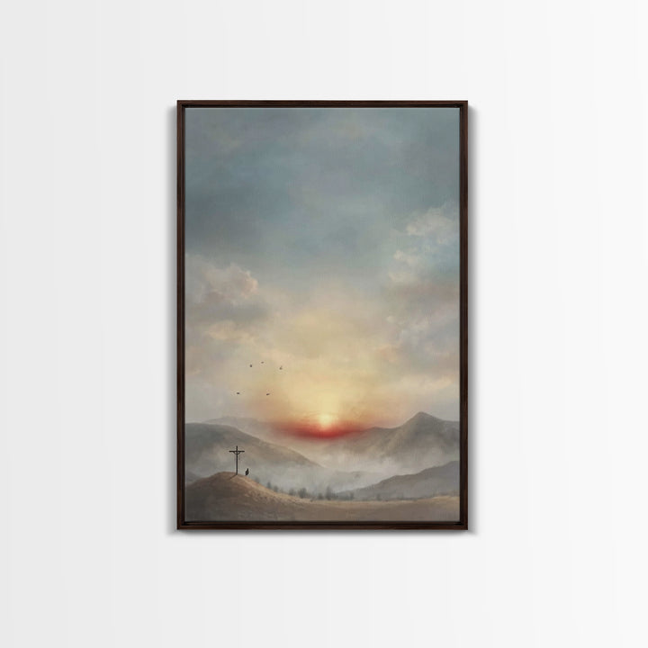Resurrection Peace | Framed Canvas Print | Christian Art Canvas | Christian Wall Art | Modern Christian Art | Christian Gift