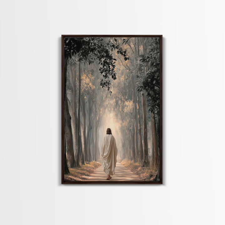 Forest Of Light – Framed Canvas Print – Christian Art Canvas – Christian Wall Art – Christian Painting – Moody Christian Art – Christian Ar