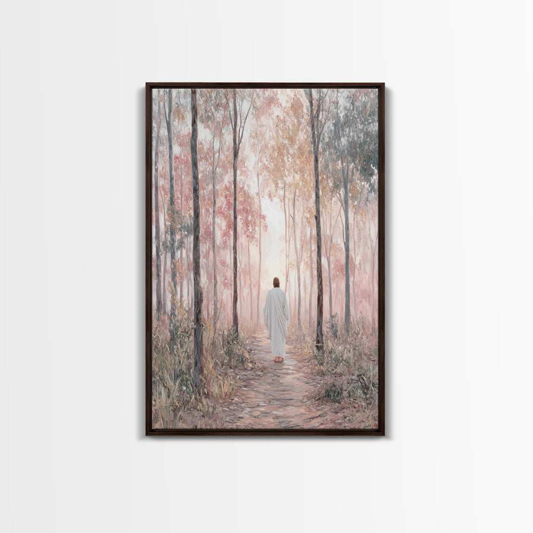 Path Of Grace | Framed Canvas Print | Christian Wall Art | Jesus Painting | Christian Art Canvas | Modern Christian Art