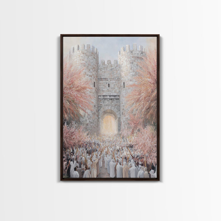Gate Of Glory, Framed Canvas Print, Christian Wall Art, Christian Art Print, Moody Christian Art, Christian Paintings