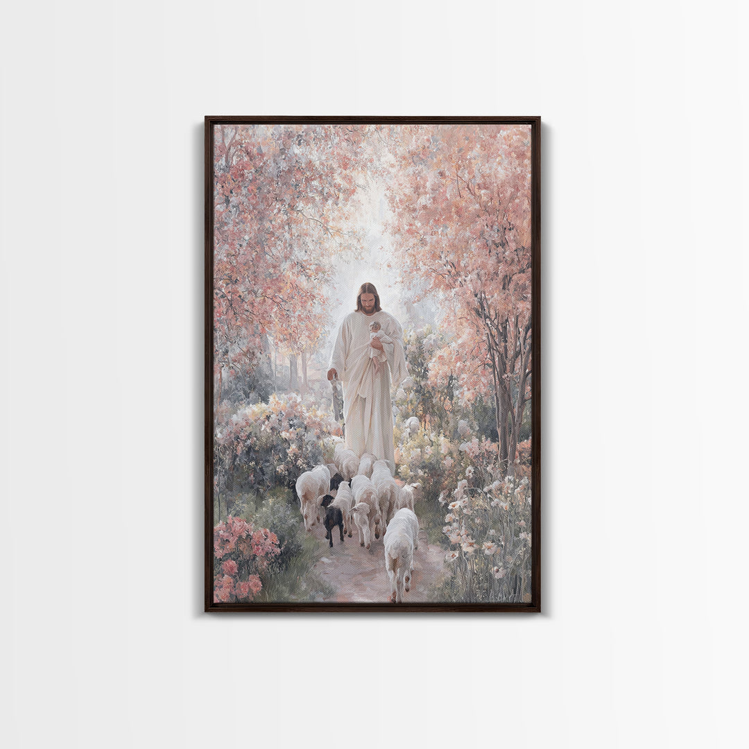 Garden Of Hope - Framed Canvas Print - Christian Wall Art - Jesus Painting - Christian Art Canvas - Christian Christmas Art - Christian Dec