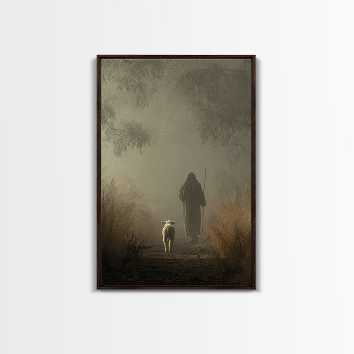 Silent Way – Framed Canvas Print – Christian Wall Art – Moody Christian Art – Christian Art Canvas – Jesus Painting – Christian Art Gift