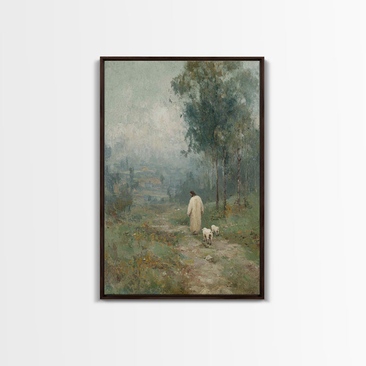 Gentle Journey – Framed Canvas Print – Christian Art Canvas – Christian Wall Art – Jesus Painting – Subtle Christian Art – Christian Decor