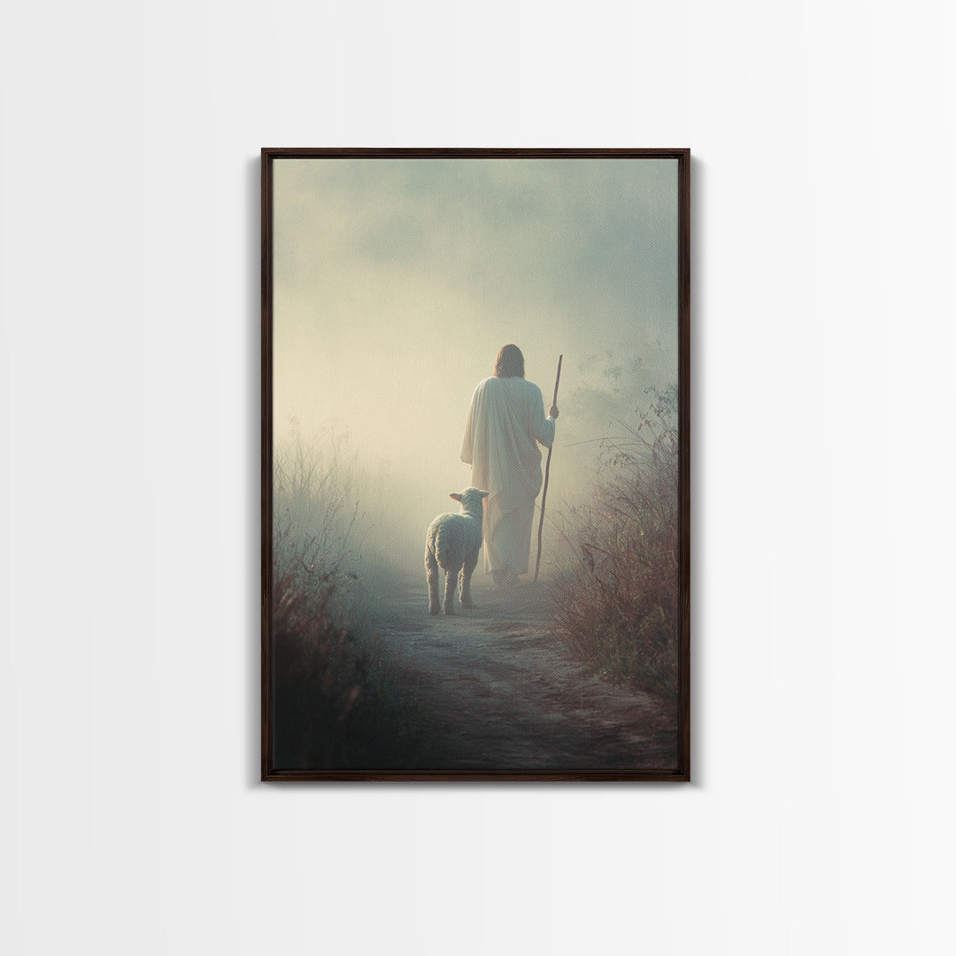 Path Of Peace – Framed Canvas Print – Christian Wall Art – Jesus Painting – Christian Art Canvas – Large Christian Painting – Modern Christ