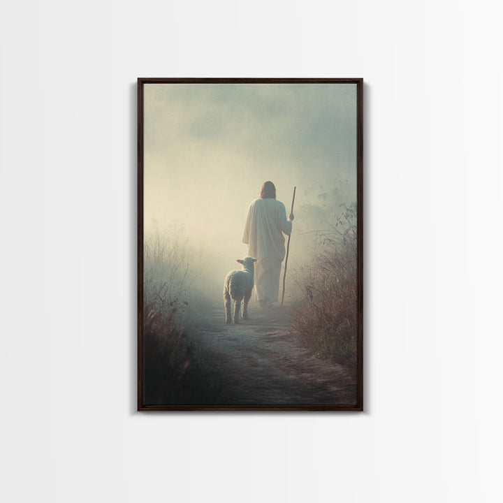 Path Of Peace – Framed Canvas Print – Christian Wall Art – Jesus Painting – Christian Art Canvas – Large Christian Painting – Modern Christ