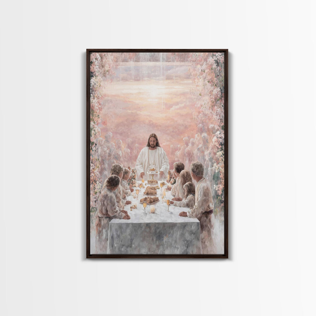Heavenly Feast – Framed Canvas Print – Christian Wall Art – Christian Art Canvas – Christian Art – Jesus Painting – Christian Gift Ideas