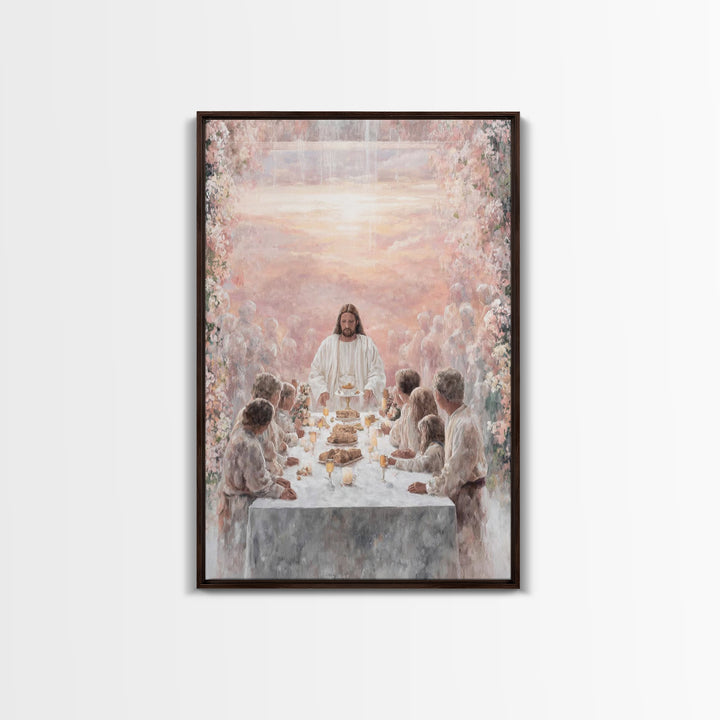 Heavenly Feast – Framed Canvas Print – Christian Wall Art – Christian Art Canvas – Christian Art – Jesus Painting – Christian Gift Ideas