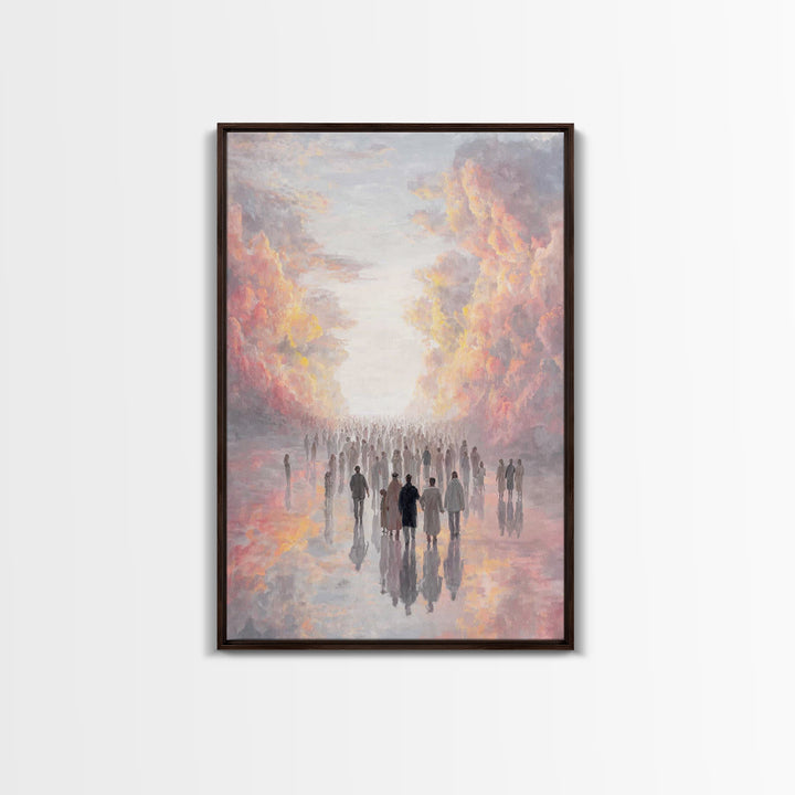Heavenly Multitude | Framed Canvas Print | Christian Wall Art | Christian Art Canvas | Christian Painting | Christian Decor | Christmas Art