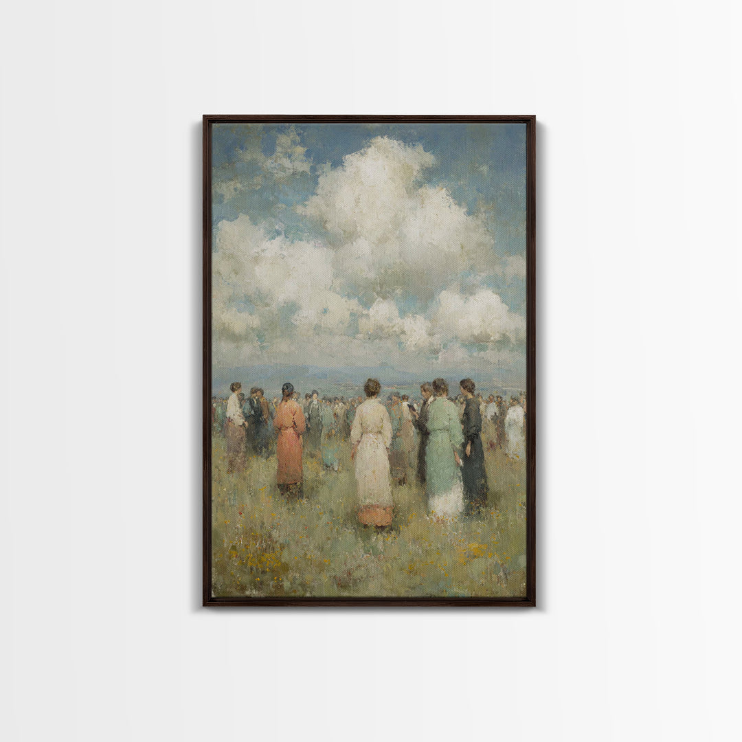 Field Of Fellowship | Framed Canvas Print | Christian Wall Art | Christian Art Canvas | Christian Painting | Christian Decor | Christmas Ar