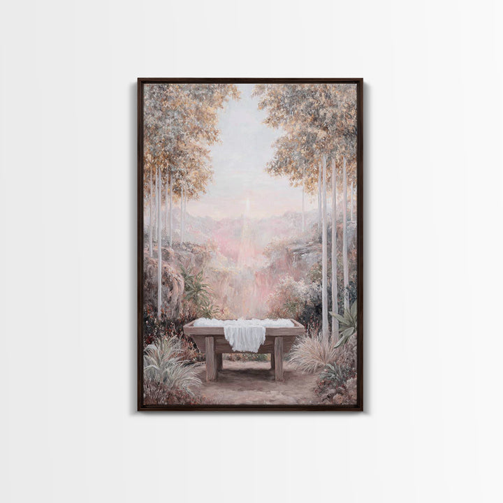 Dawn Of Promise – Framed Canvas Print – Christian Wall Art – Christian Art Canvas – Christmas Art – Christian Gift Ideas – Subtle Christian