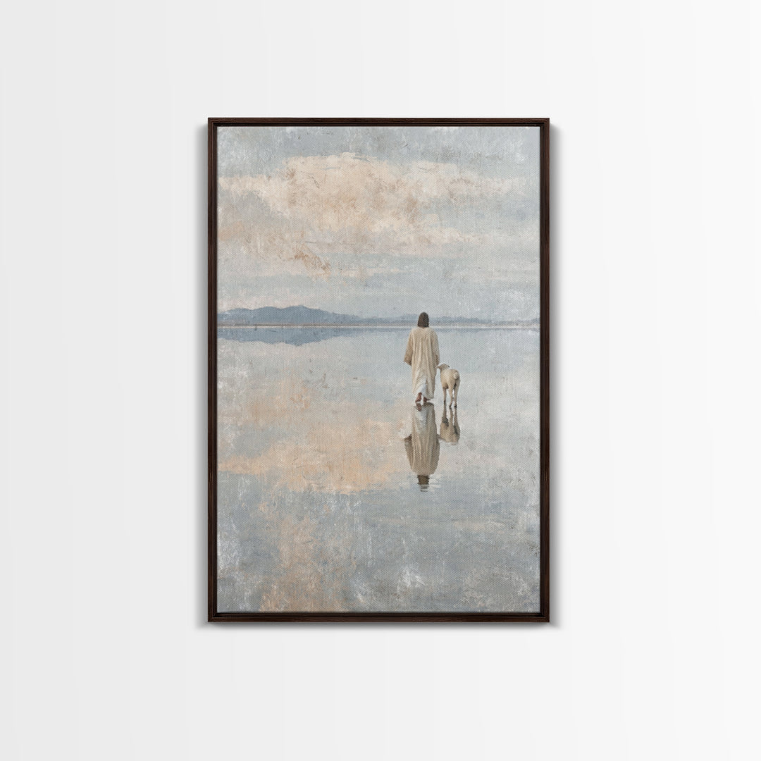 Horizon Of Peace – Framed Canvas Print – Christian Wall Art – Christian Art Canvas – Jesus Painting – Subtle Christian Art – Christian Gift