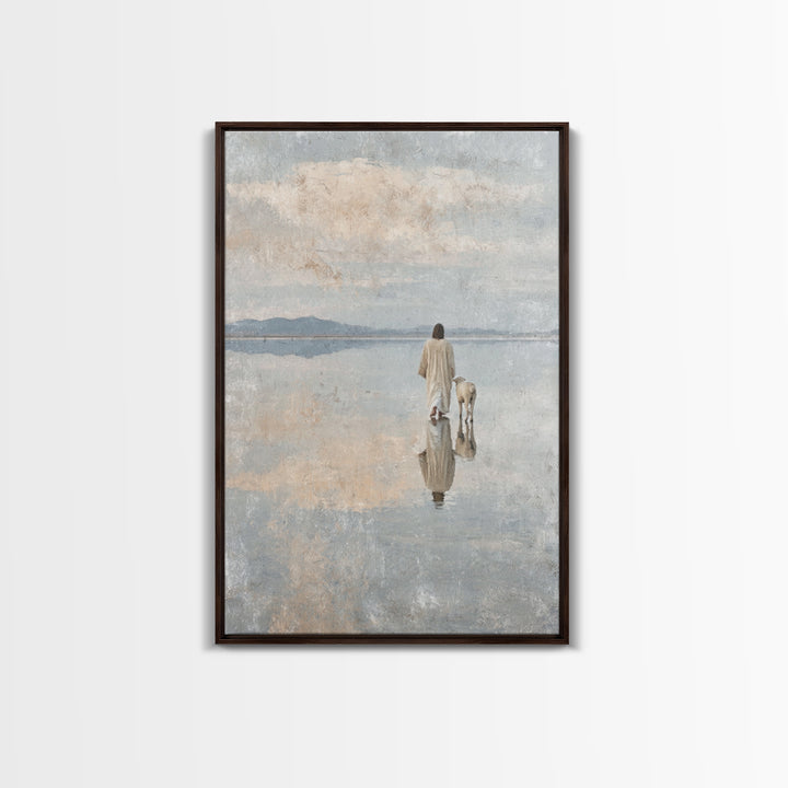 Horizon Of Peace – Framed Canvas Print – Christian Wall Art – Christian Art Canvas – Jesus Painting – Subtle Christian Art – Christian Gift