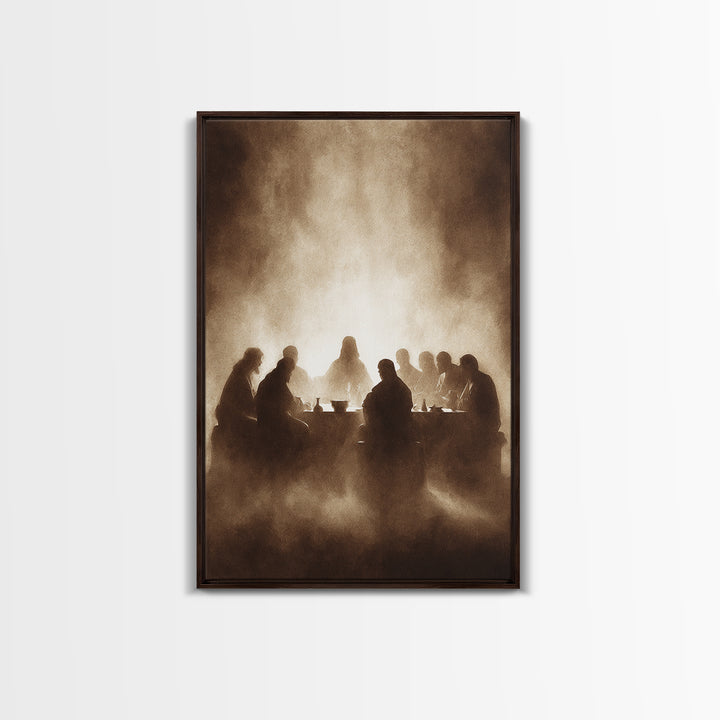 Table Of Fellowship – Framed Canvas Print – Christian Wall Art – Jesus Painting – Christian Art Canvas – Moody Christian Art – Christian Ch
