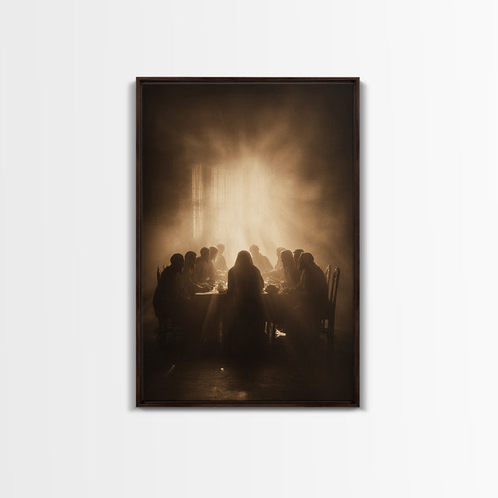 Upper Room Calm – Framed Canvas Print – Christian Wall Art – Christian Art Canvas – Jesus Painting – Moody Christian Painting – Christian C