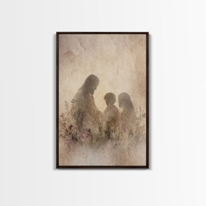 Blossoms Of Mercy – Framed Canvas Print – Christian Wall Art – Christian Art Canvas – Jesus Painting – Subtle Christian Art – Christian Art