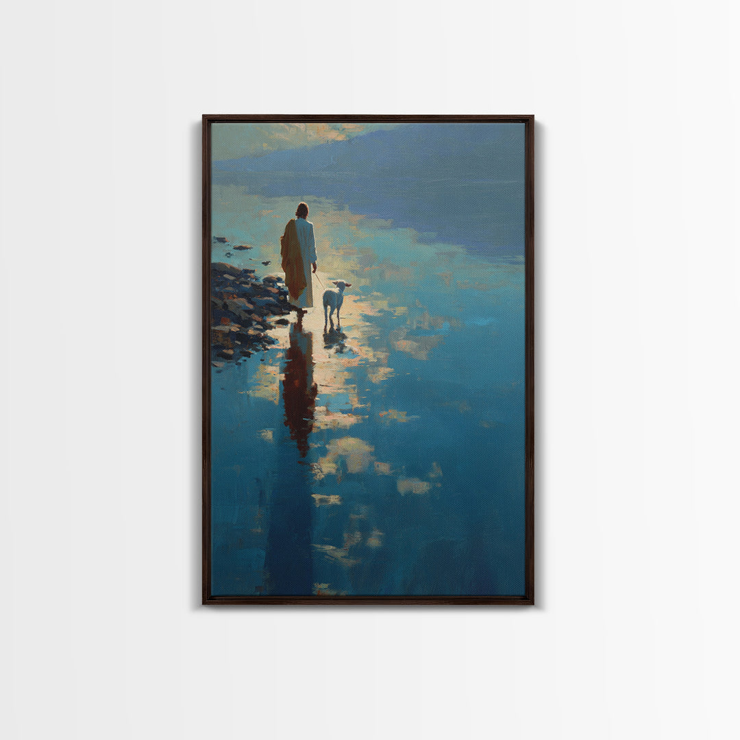 Dawn Of Mercy, Framed Canvas Print, Christian Art Canvas, Christian Wall Art, Jesus Painting, Large Christian Art, Christian Christmas Art