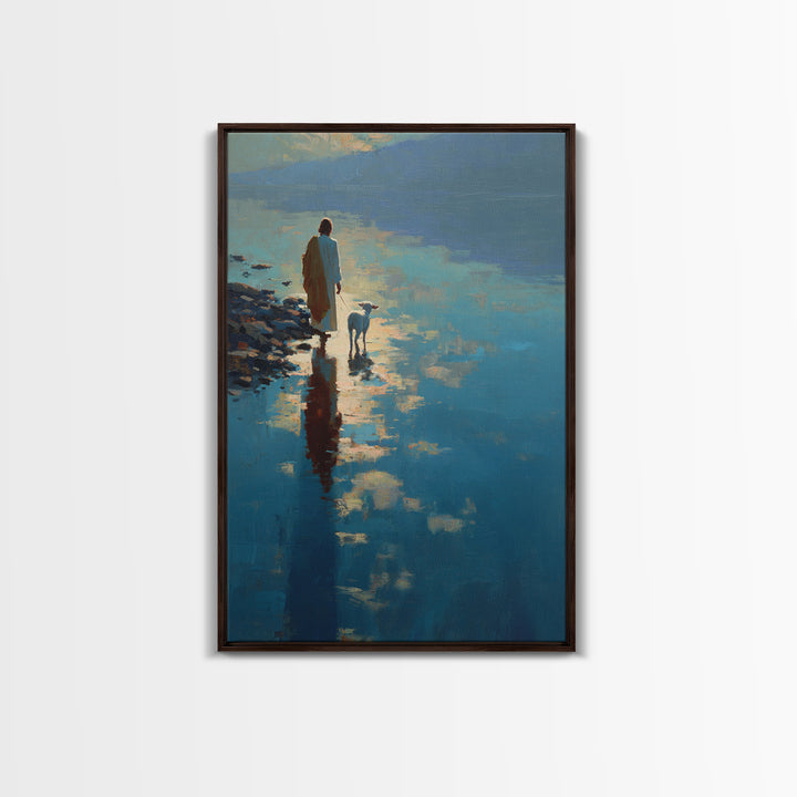 Dawn Of Mercy, Framed Canvas Print, Christian Art Canvas, Christian Wall Art, Jesus Painting, Large Christian Art, Christian Christmas Art