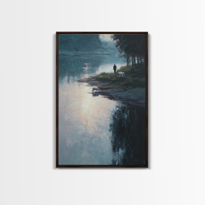 Silent Morning Hope, Framed Canvas Print, Christian Wall Art, Christian Art Canvas, Jesus Painting, Minimalist Christian Art, Christmas Art