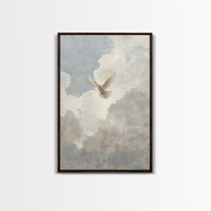 Cloudborne Peace – Framed Canvas Print – Christian Wall Art – Christian Art Canvas – Minimalist Christian Art – Subtle Christian Art – Chri