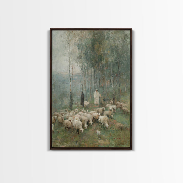 Pasture Of Grace – Framed Canvas Print – Christian Art Canvas – Christian Wall Art – Christian Painting – Subtle Christian Art – Christian