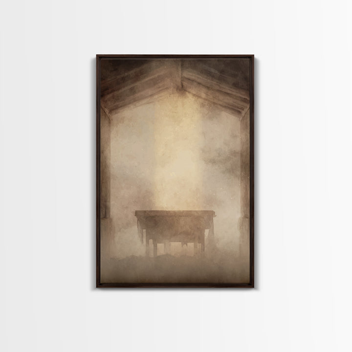 Sanctuary Light, Framed Canvas Print, Christian Art Canvas, Christian Wall Art, Subtle Christian Art, Modern Christian Art, Christian Decor