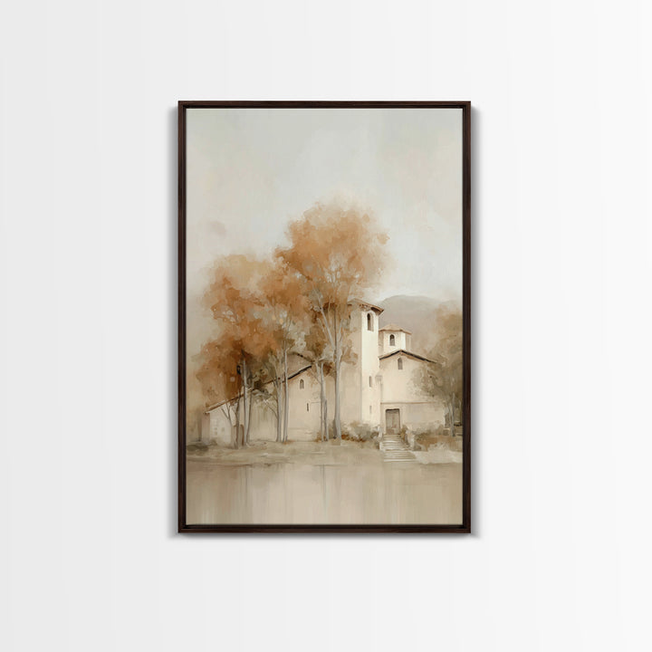 Sanctuary Stillness – Framed Canvas Print – Christian Art Canvas – Christian Wall Art – Vintage Christian Art – Christmas Art – Christian D