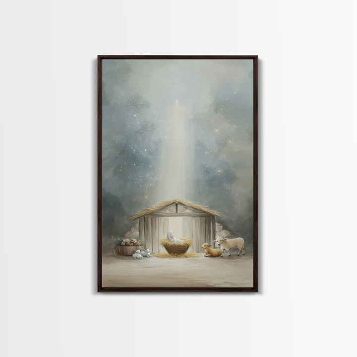 Star Of Bethlehem – Framed Canvas Print – Christian Wall Art – Christian Christmas Art – Christian Art Canvas – Christmas Art Prints – Chri