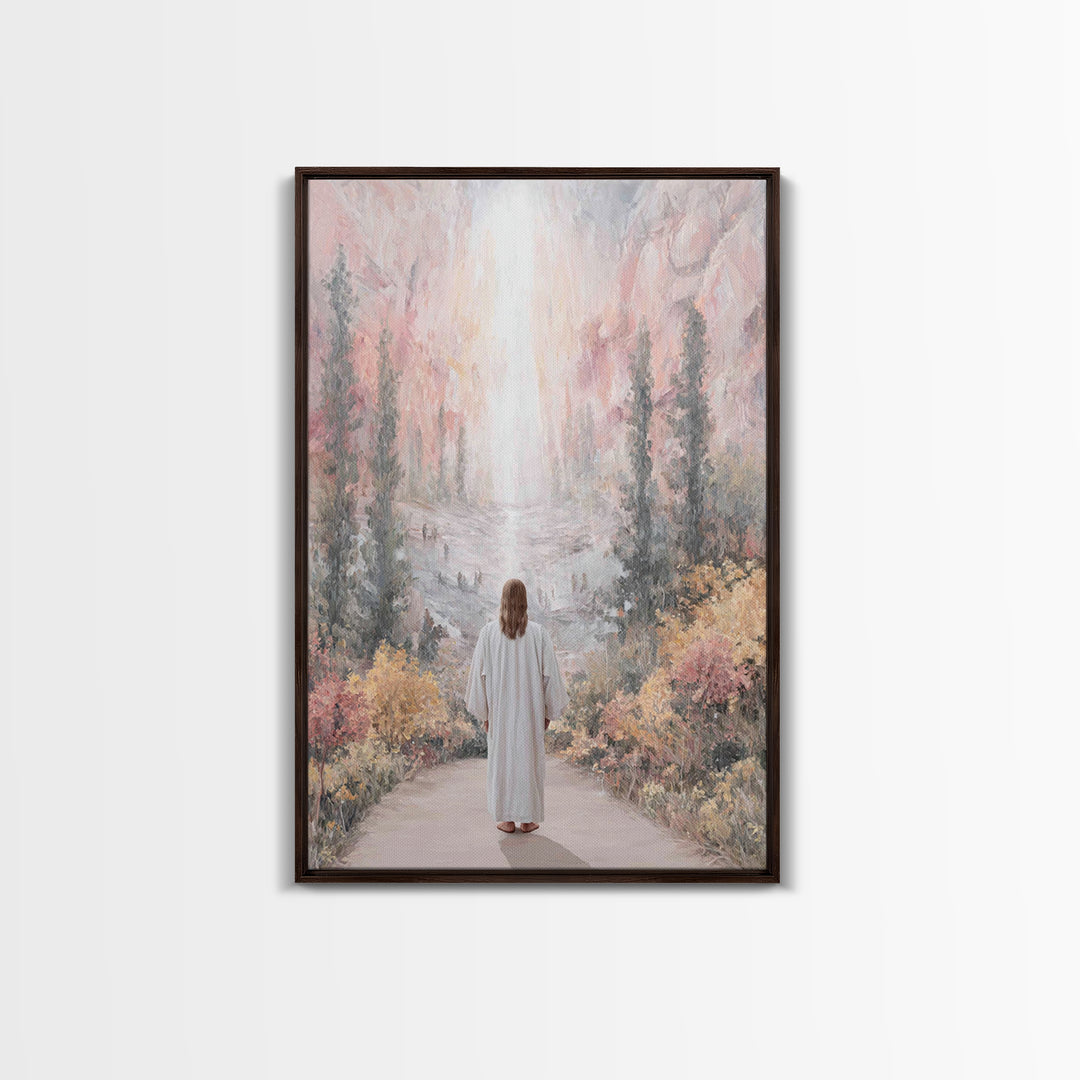 Celestial Path – Framed Canvas Print – Christian Wall Art – Jesus Painting – Christian Art Canvas – Christmas Art – Christian Decor
