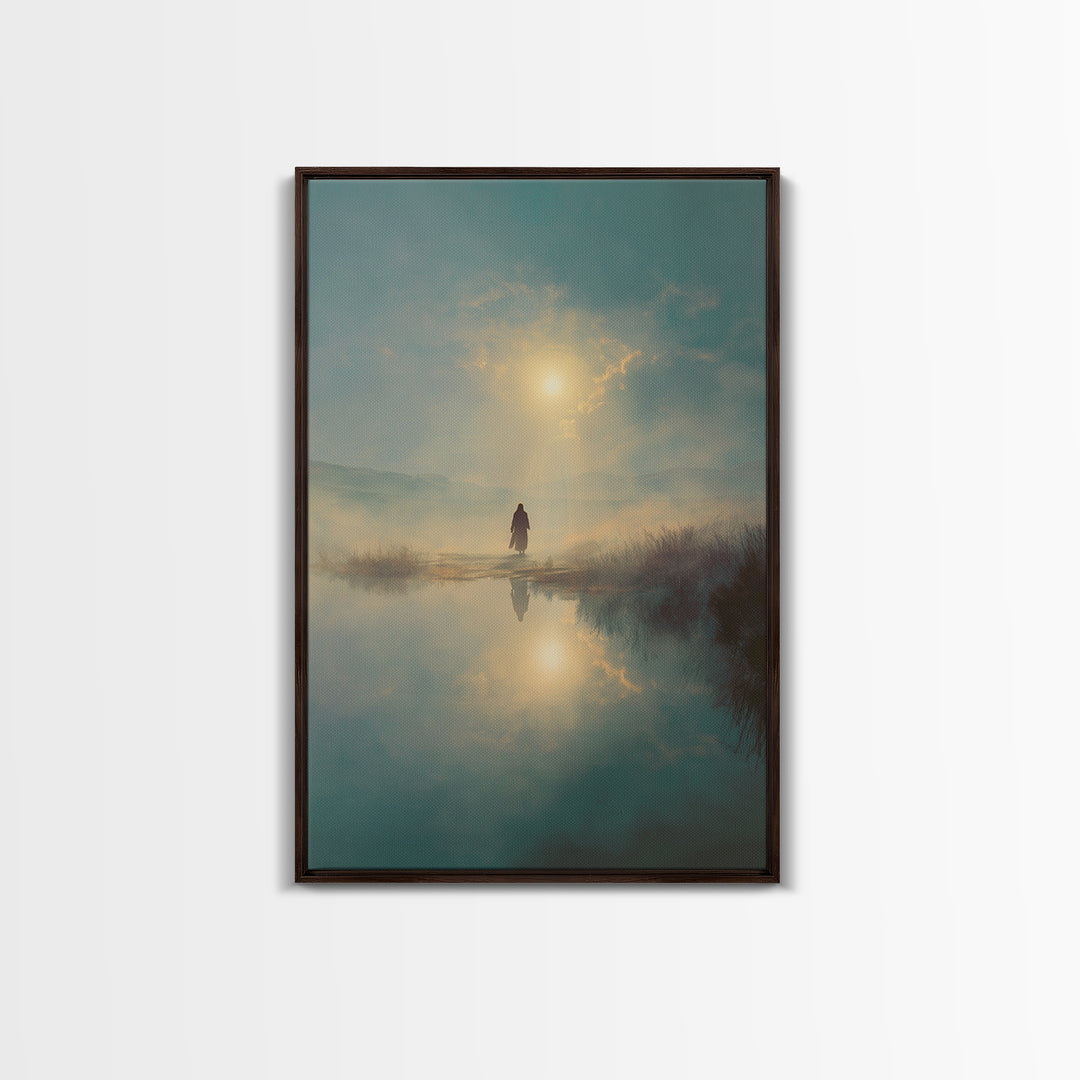 Radiant Dawn – Framed Canvas Print – Jesus Wall Art – Christian Art Print – Modern Christian Art – Christmas Art – Christian Gift Ideas