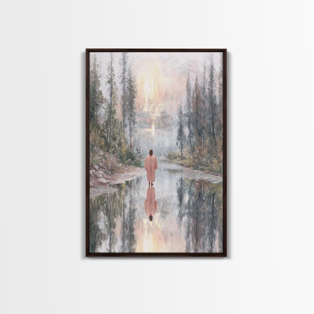 Eternal Light – Framed Canvas Print – Christian Art Work – Jesus Canvas Art – Subtle Christian Art – Christian Christmas Art – Christian De