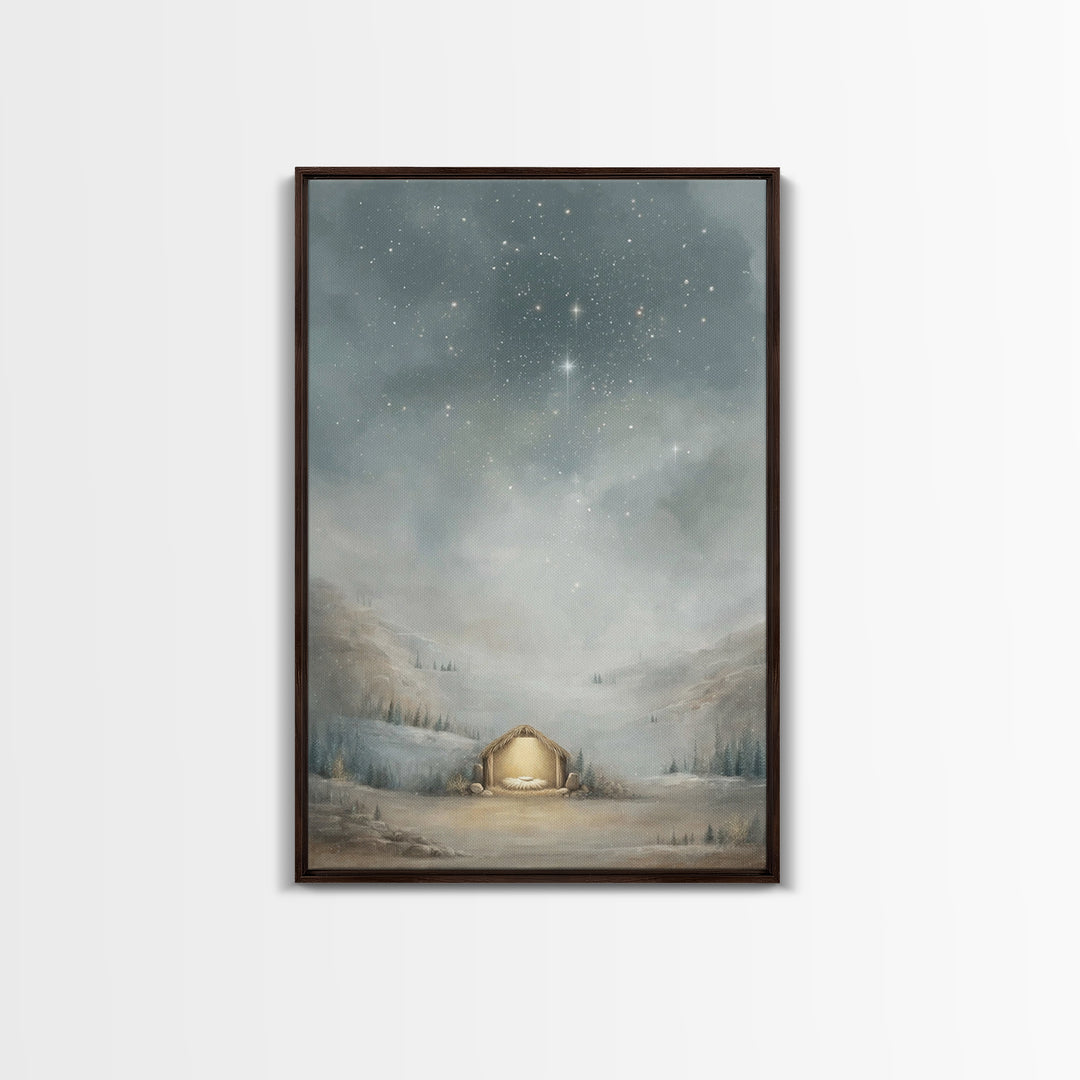 Star of Bethlehem – Framed Canvas Print – Christmas Art – Christian Wall Art – Christian Art Canvas – Christian Christmas Decor – Christian
