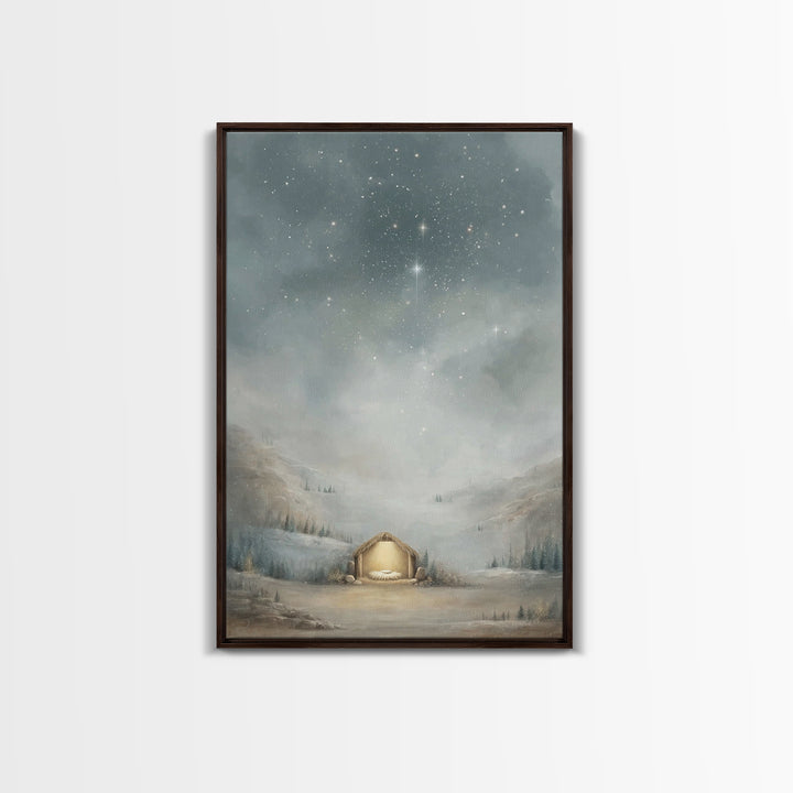 Star of Bethlehem – Framed Canvas Print – Christmas Art – Christian Wall Art – Christian Art Canvas – Christian Christmas Decor – Christian