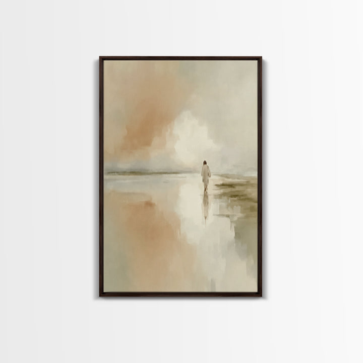 Graceful Shore Path | Framed Canvas Print | Christian Wall Art | Christian Art Canvas | Modern Christian Art | Subtle Christian Art | Chris