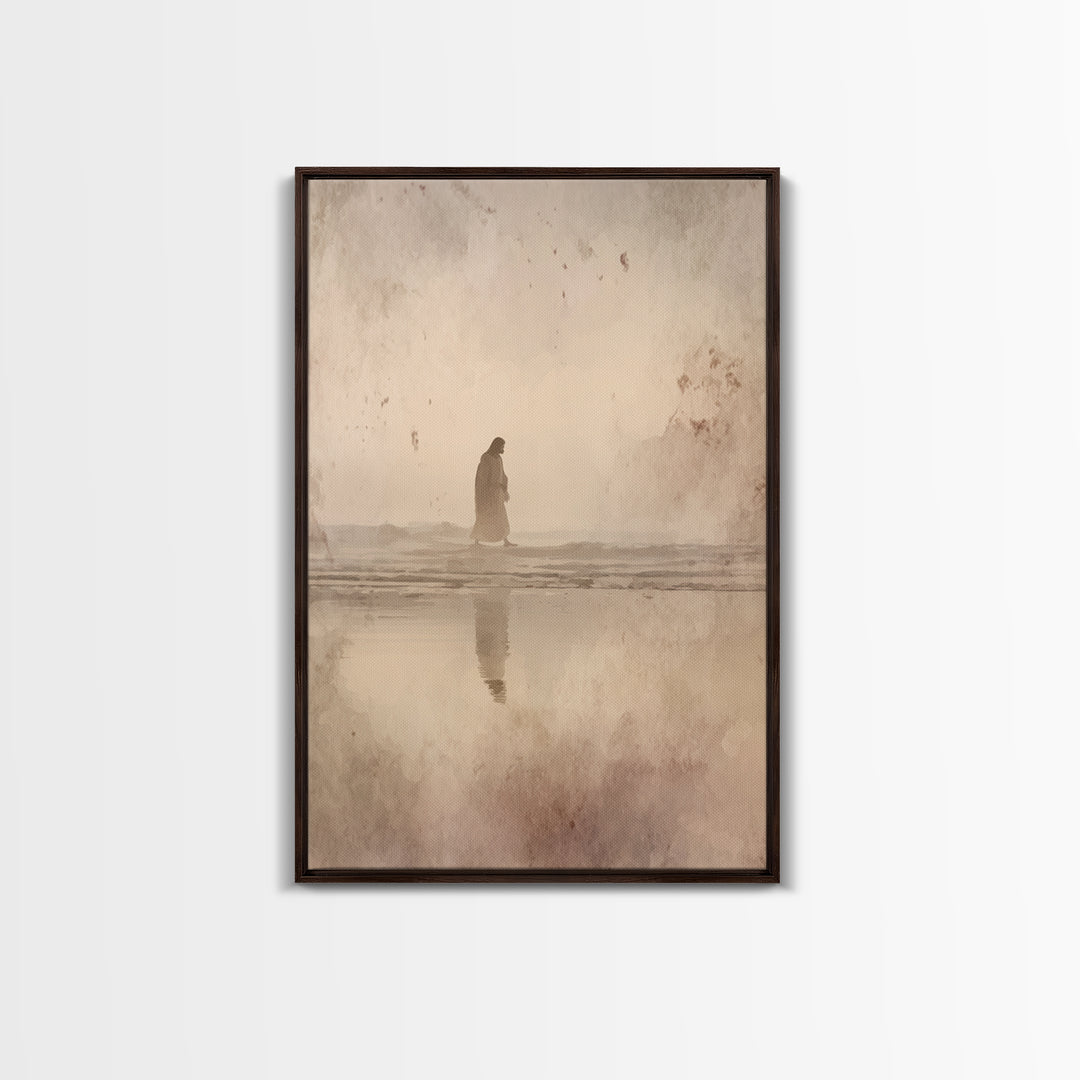 Desert Walk Grace | Framed Canvas Print | Christian Wall Art | Subtle Christian Art | Jesus Art Print | Christian Art Canvas | Christian Pa