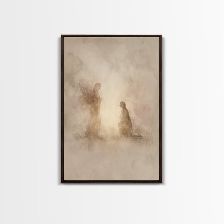 Radiant Faith Dawn – Framed Canvas Print – Christian Art – Christian Wall Art – Subtle Christian Art – Christian Painting – Christmas Art