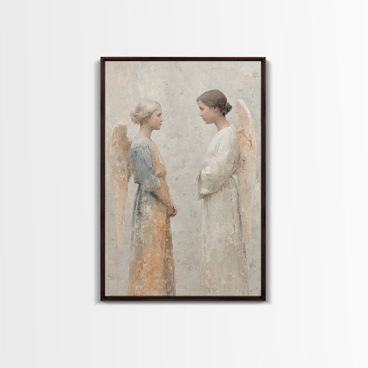Celestial Peace Glow | Framed Canvas Print | Christian Wall Art | Christian Art Canvas | Moody Christmas Art | Christian Decor | Christian