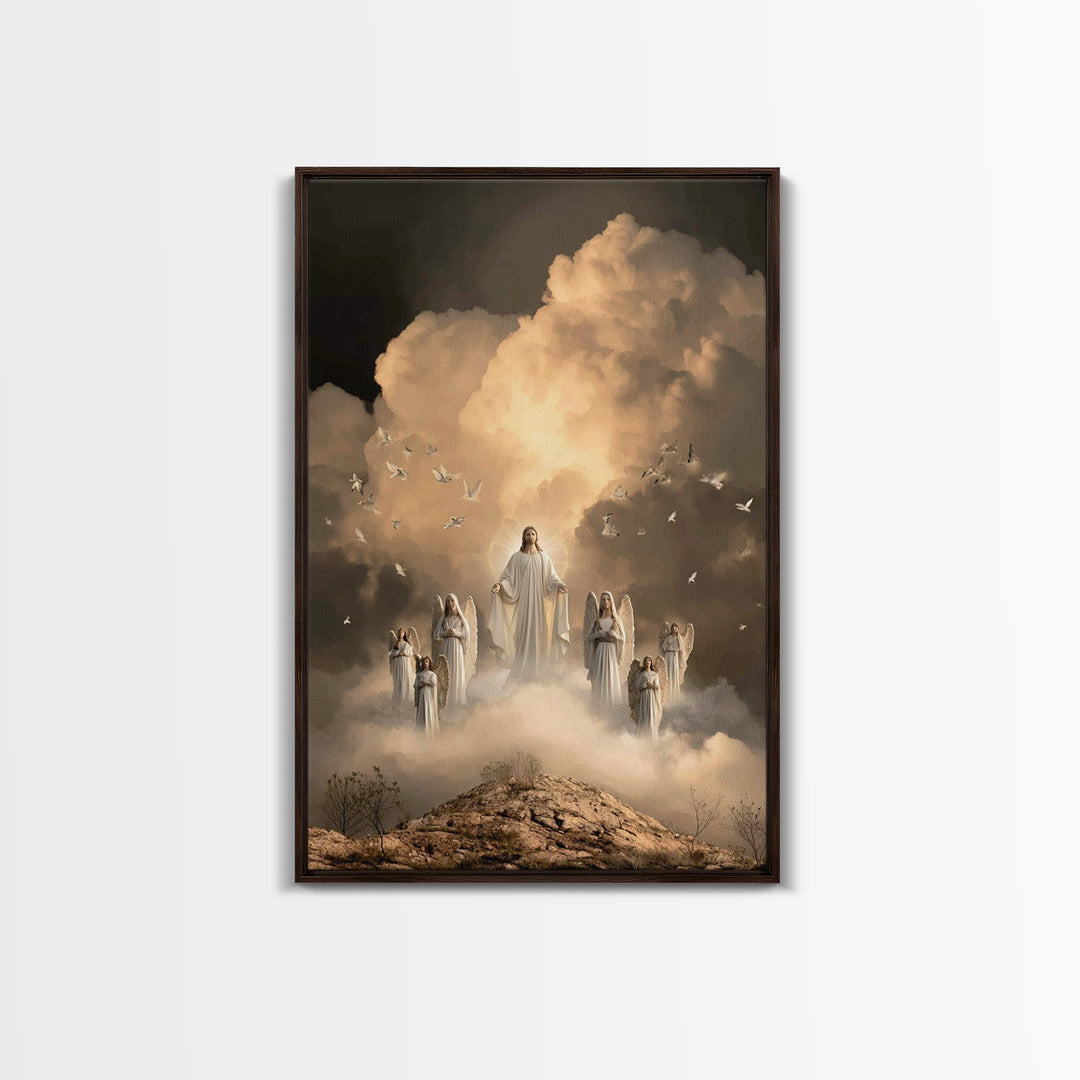 Glorious Return – Framed Canvas Print – Christian Wall Art – Jesus Painting – Christian Art Canvas – Large Christian Painting – Christian D