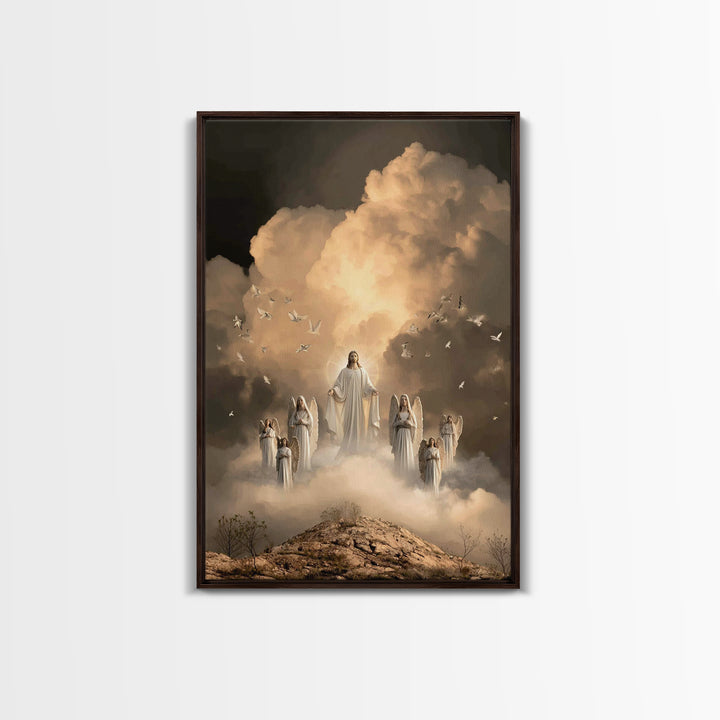 Glorious Return – Framed Canvas Print – Christian Wall Art – Jesus Painting – Christian Art Canvas – Large Christian Painting – Christian D