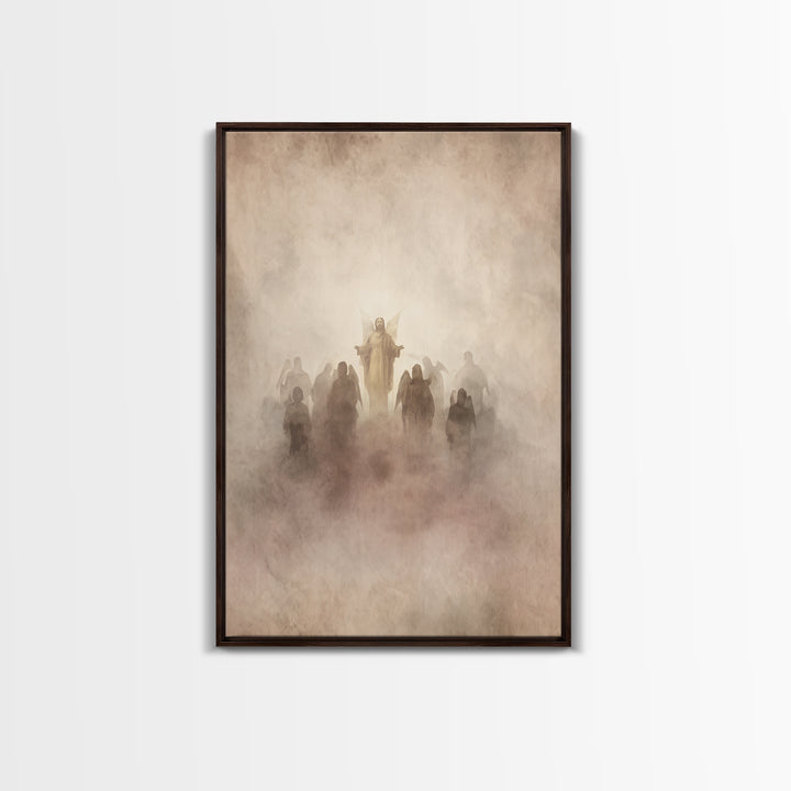 Angel Host Glory | Framed Canvas Print | Christian Art Canvas | Christian Wall Art | Christian Decoration | Christian Art Painting | Christ