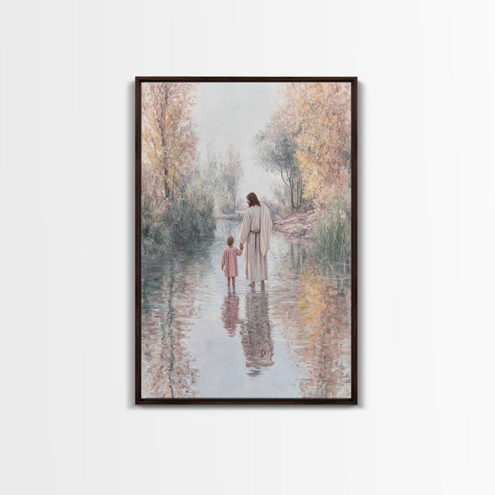 Riverside Calling – Framed Canvas Print – Christian Wall Art – Christian Art Canvas – Subtle Christian Art – Christian Paintings – Christia