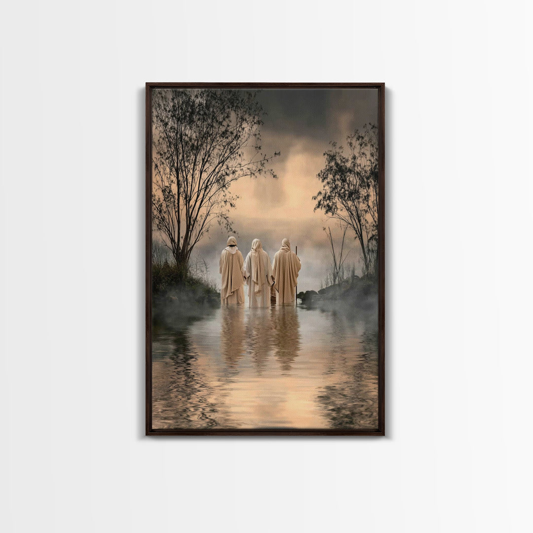 Twilight Disciples – Framed Canvas Print – Christian Art – Christian Paintings – Moody Christian Art – Christian Art Canvas – Christian Gif