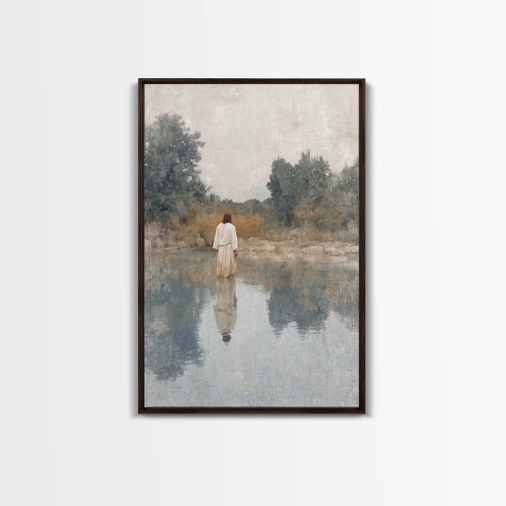 Silent Journey | Framed Canvas Print | Subtle Christian Art | Christian Wall Art | Christian Art Canvas | Large Christian Painting | Christ