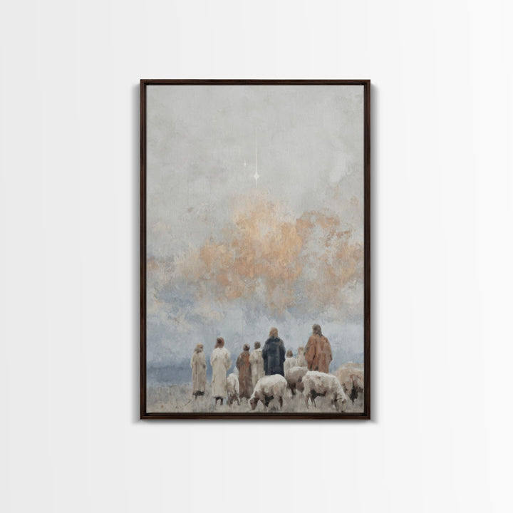Shepherds Of Wonder | Framed Canvas Print | Christian Wall Art | Christian Christmas Art | Christian Art Canvas | Christmas Art Prints | Ch